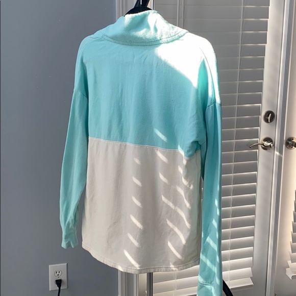 PINK quarter zip pullover with shiny letters - Picture 4 of 6